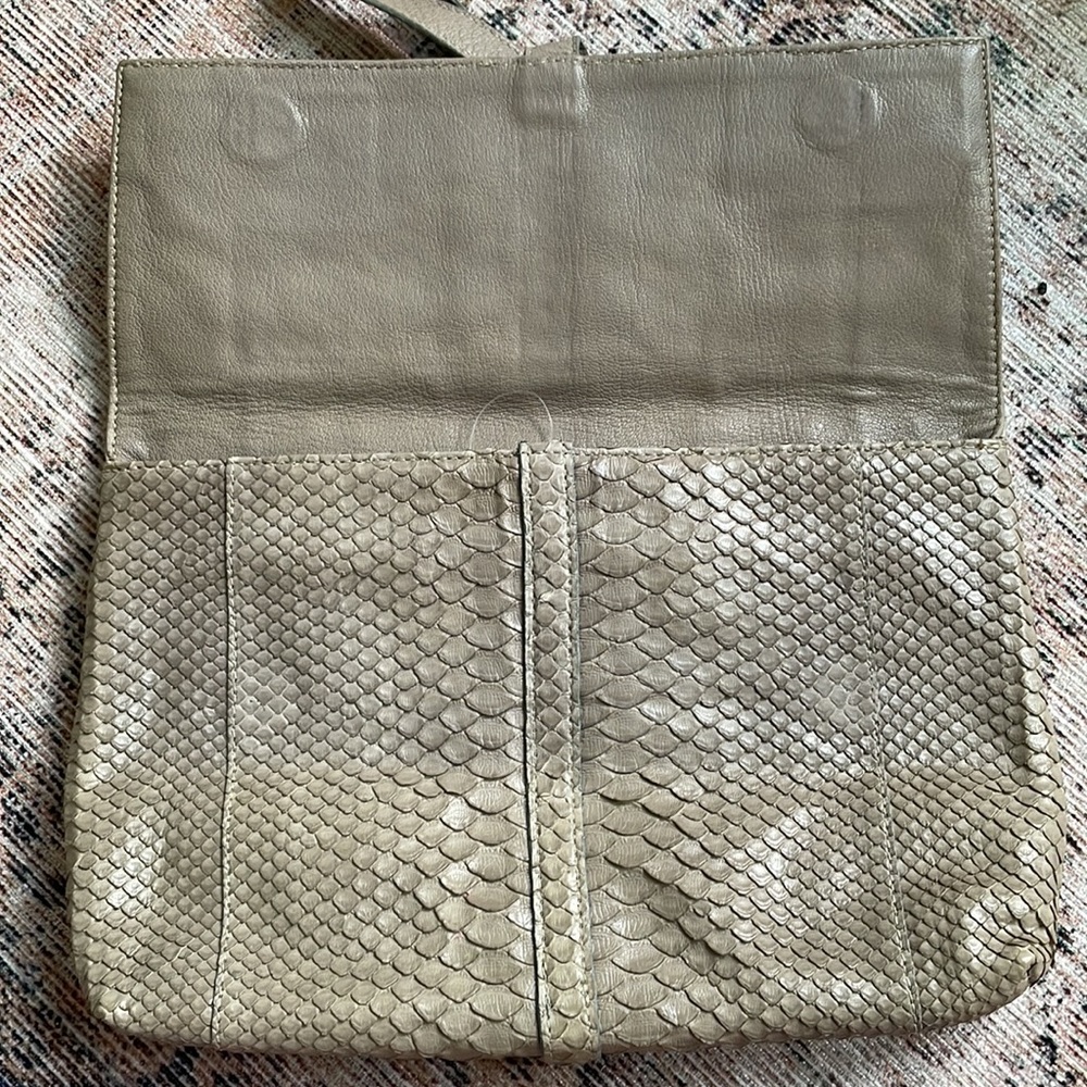 Carlos Falchi Genuine Python Clutch - Picture 3 of 4